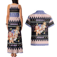 Astronaut Christmas Couples Matching Tank Maxi Dress and Hawaiian Shirt Gingerbread In Space - Wonder Print Shop