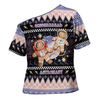 Astronaut Christmas Cross Shoulder Shirt Gingerbread In Space - Wonder Print Shop