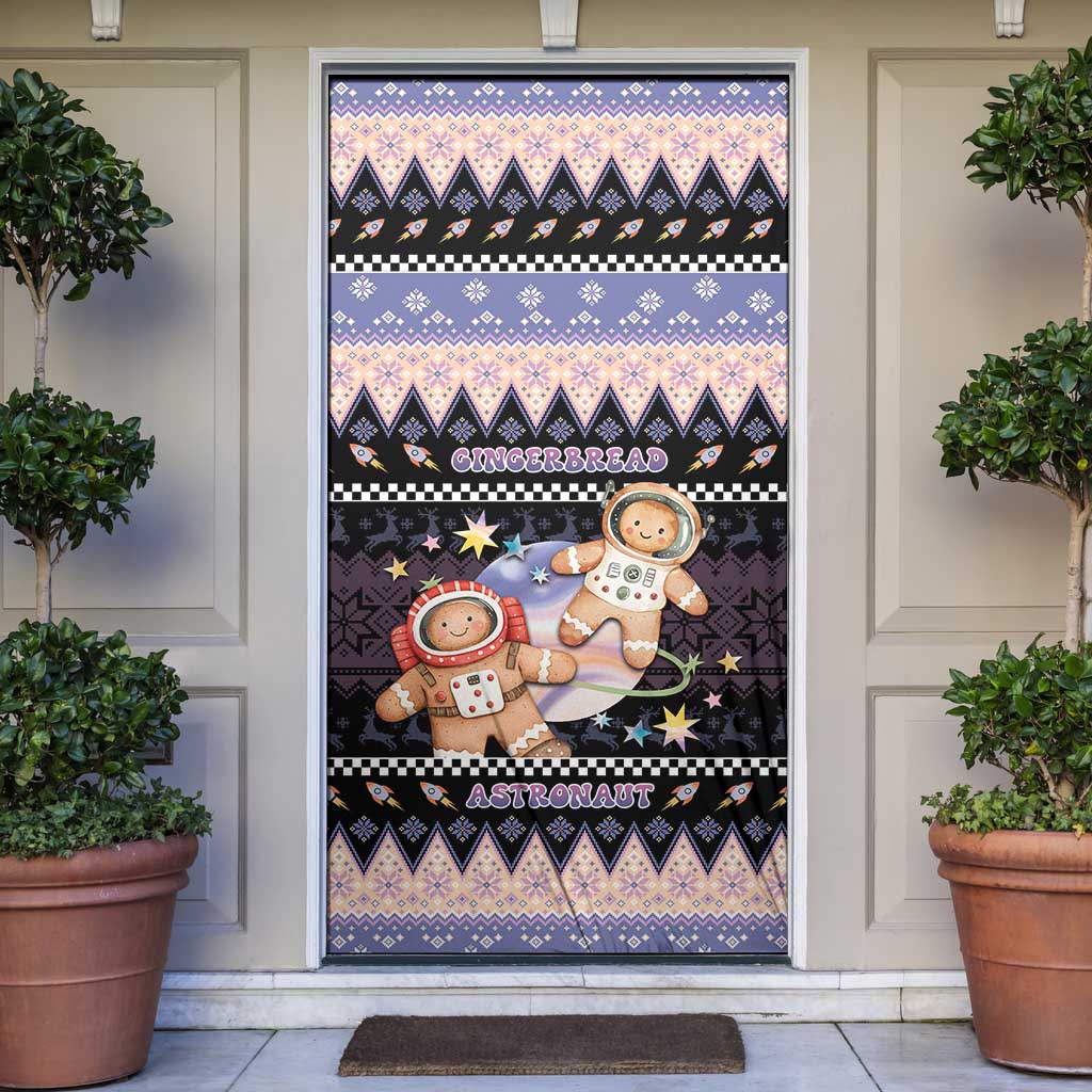 Astronaut Christmas Door Cover Gingerbread In Space - Wonder Print Shop
