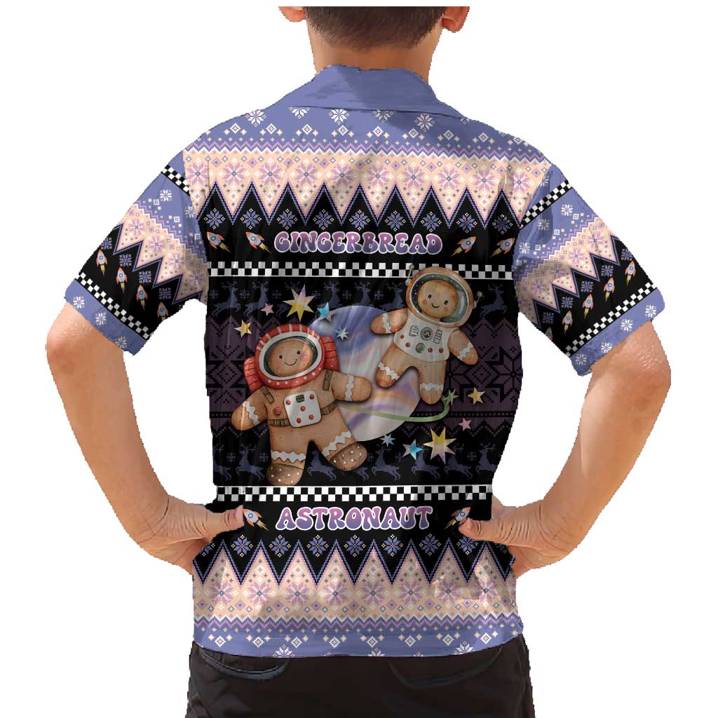 Astronaut Christmas Family Matching Mermaid Dress and Hawaiian Shirt Gingerbread In Space - Wonder Print Shop