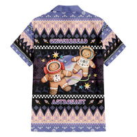 Astronaut Christmas Family Matching Off The Shoulder Long Sleeve Dress and Hawaiian Shirt Gingerbread In Space - Wonder Print Shop