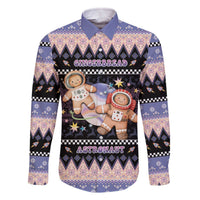Astronaut Christmas Family Matching Off The Shoulder Long Sleeve Dress and Hawaiian Shirt Gingerbread In Space - Wonder Print Shop