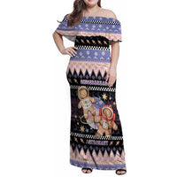 Astronaut Christmas Family Matching Off Shoulder Maxi Dress and Hawaiian Shirt Gingerbread In Space - Wonder Print Shop