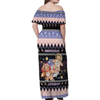 Astronaut Christmas Family Matching Off Shoulder Maxi Dress and Hawaiian Shirt Gingerbread In Space - Wonder Print Shop