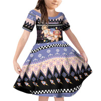 Astronaut Christmas Family Matching Off Shoulder Short Dress and Hawaiian Shirt Gingerbread In Space - Wonder Print Shop