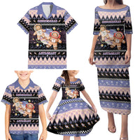 Astronaut Christmas Family Matching Puletasi and Hawaiian Shirt Gingerbread In Space - Wonder Print Shop