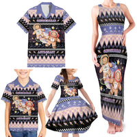 Astronaut Christmas Family Matching Tank Maxi Dress and Hawaiian Shirt Gingerbread In Space - Wonder Print Shop