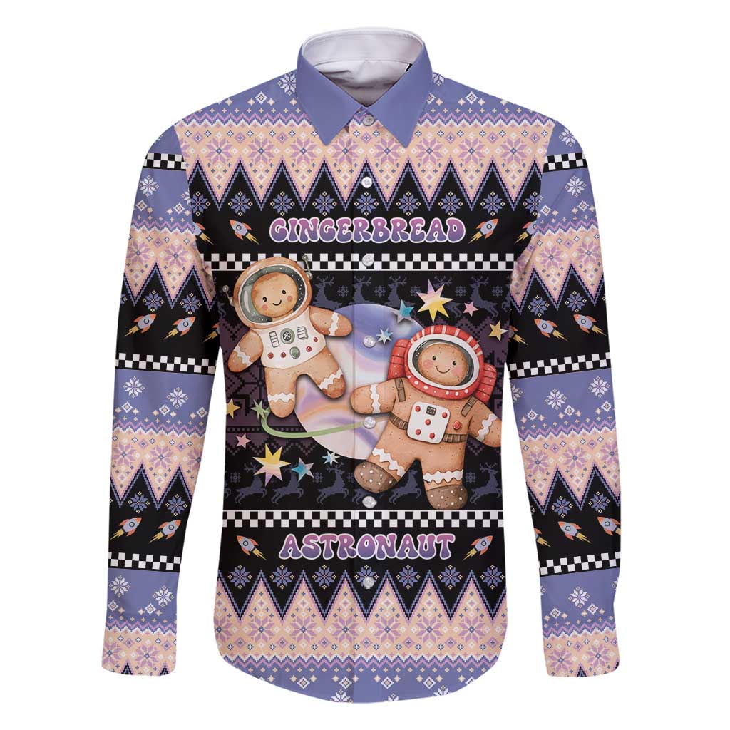 Astronaut Christmas Family Matching Tank Maxi Dress and Hawaiian Shirt Gingerbread In Space - Wonder Print Shop