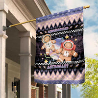 Astronaut Christmas Garden Flag Gingerbread In Space - Wonder Print Shop