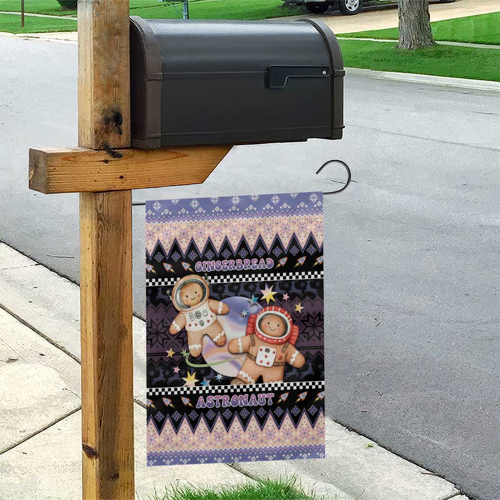 Astronaut Christmas Garden Flag Gingerbread In Space - Wonder Print Shop