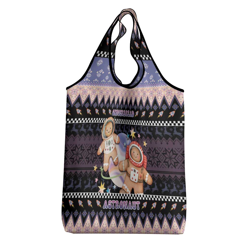 Astronaut Christmas Grocery Bag Gingerbread In Space - Wonder Print Shop