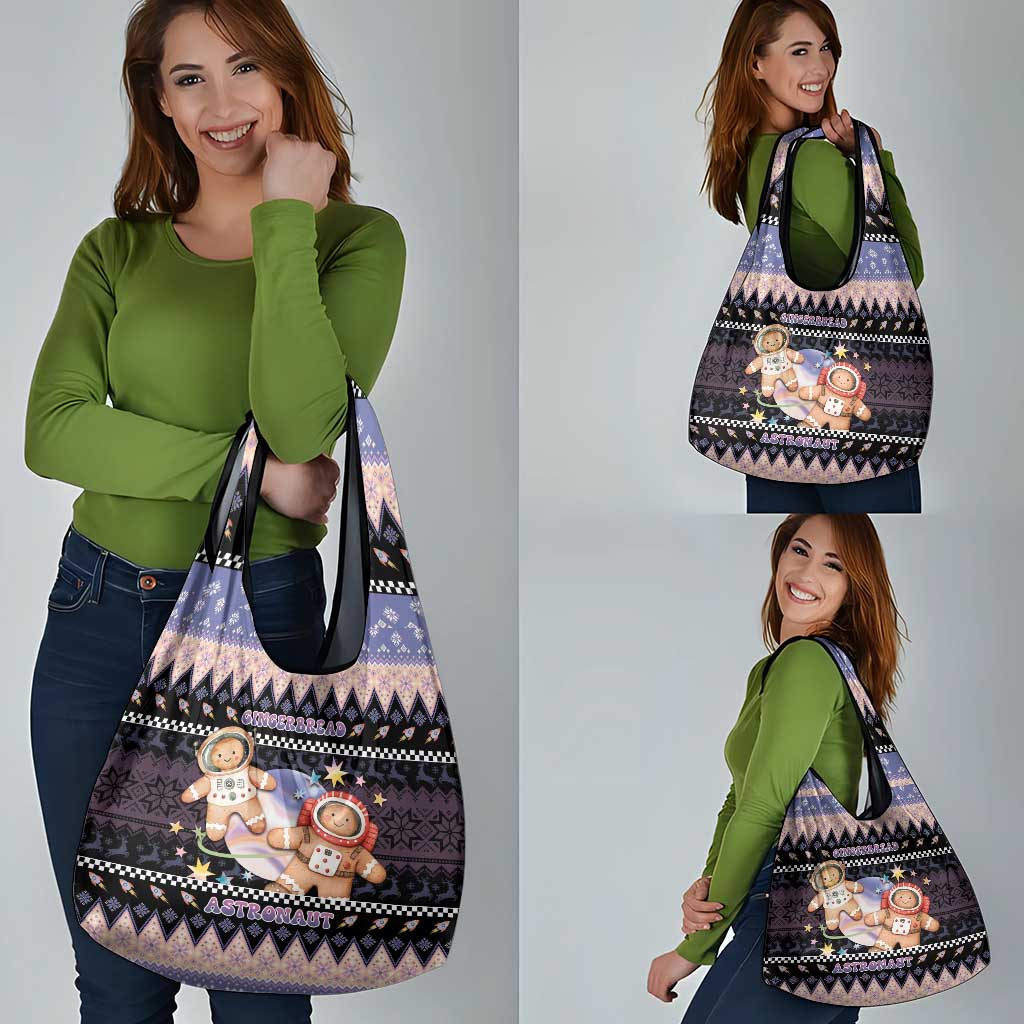 Astronaut Christmas Grocery Bag Gingerbread In Space - Wonder Print Shop