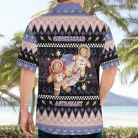 Astronaut Christmas Hawaiian Shirt Gingerbread In Space - Wonder Print Shop