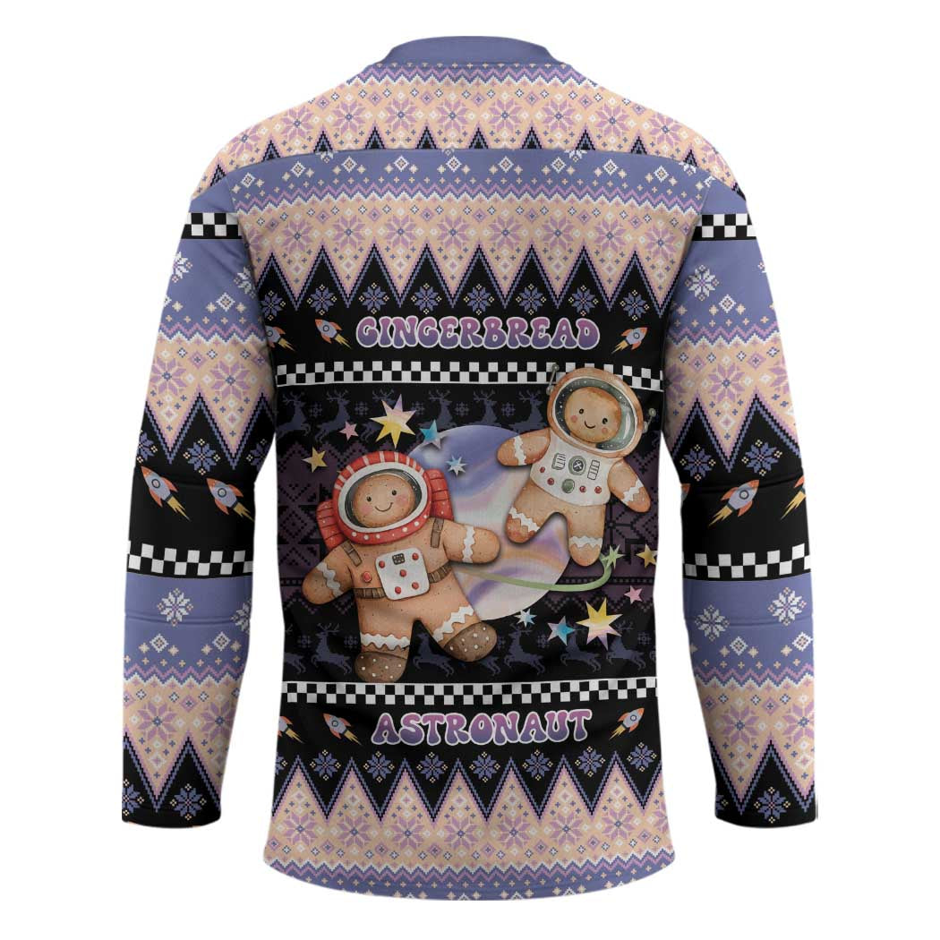 Astronaut Christmas Hockey Jersey Gingerbread In Space - Wonder Print Shop