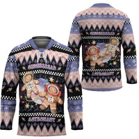 Astronaut Christmas Hockey Jersey Gingerbread In Space - Wonder Print Shop