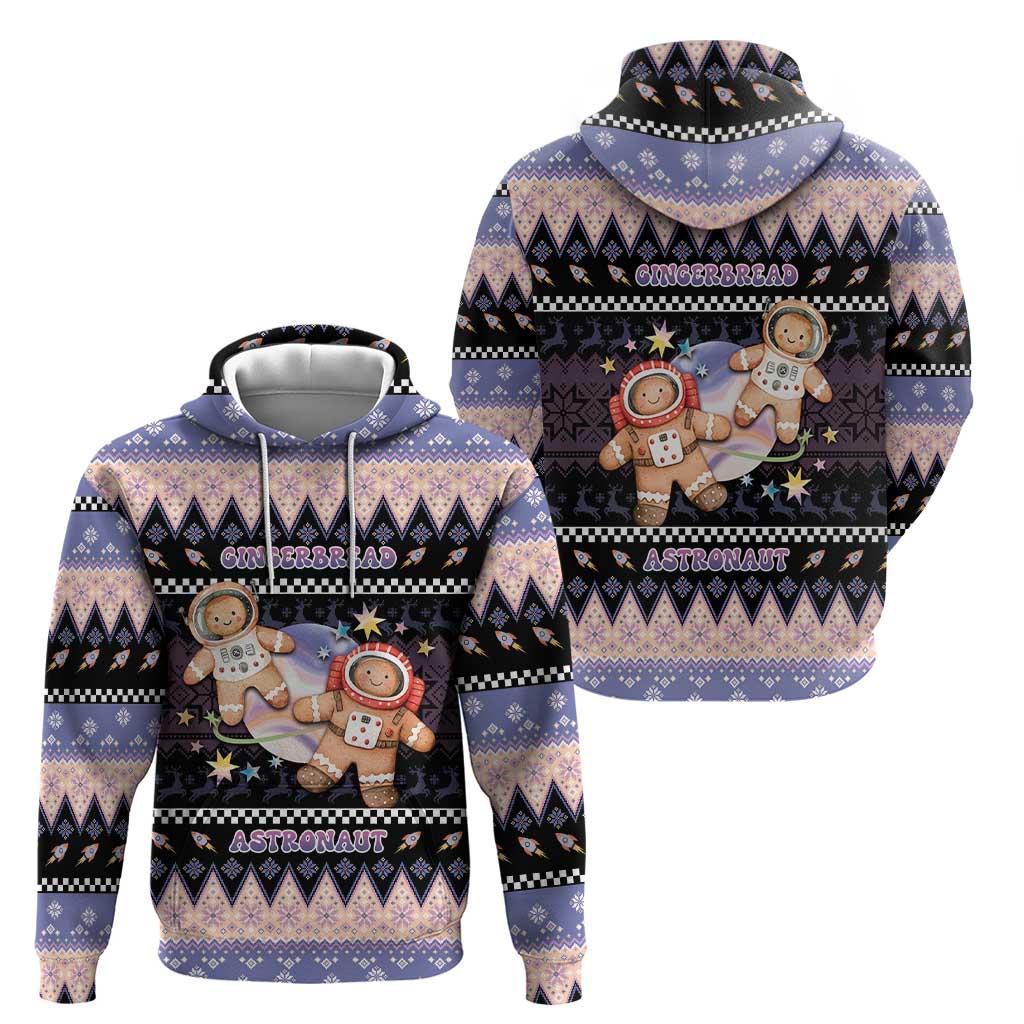 Astronaut Christmas Hoodie Gingerbread In Space - Wonder Print Shop