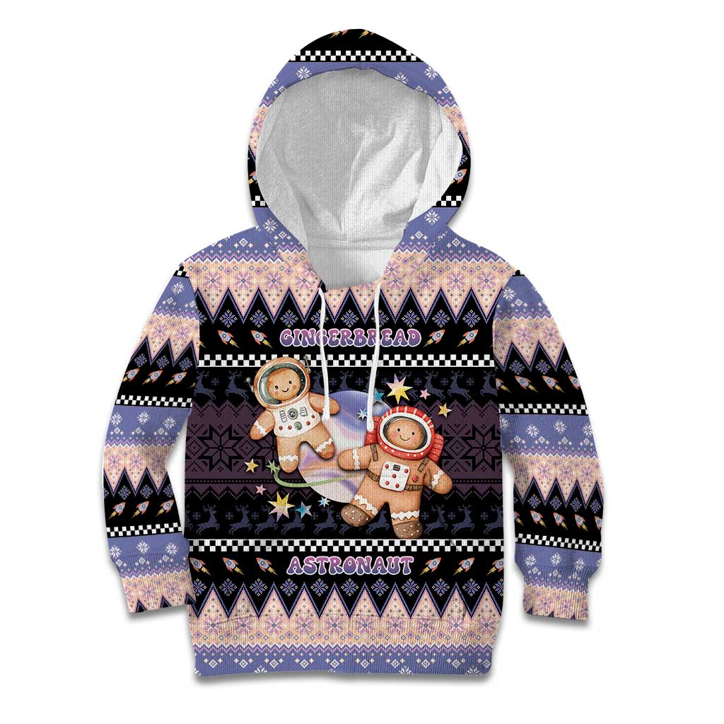 Astronaut Christmas Kid Hoodie Gingerbread In Space - Wonder Print Shop