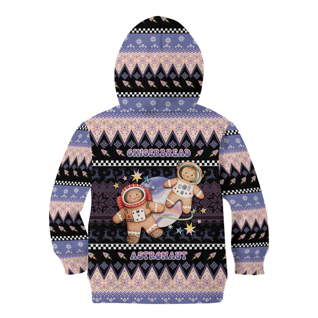Astronaut Christmas Kid Hoodie Gingerbread In Space - Wonder Print Shop