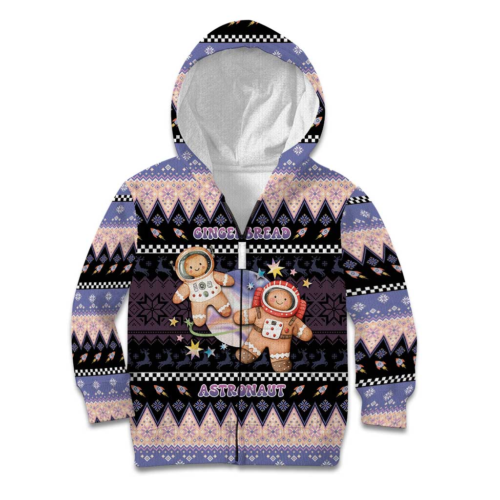 Astronaut Christmas Kid Hoodie Gingerbread In Space - Wonder Print Shop