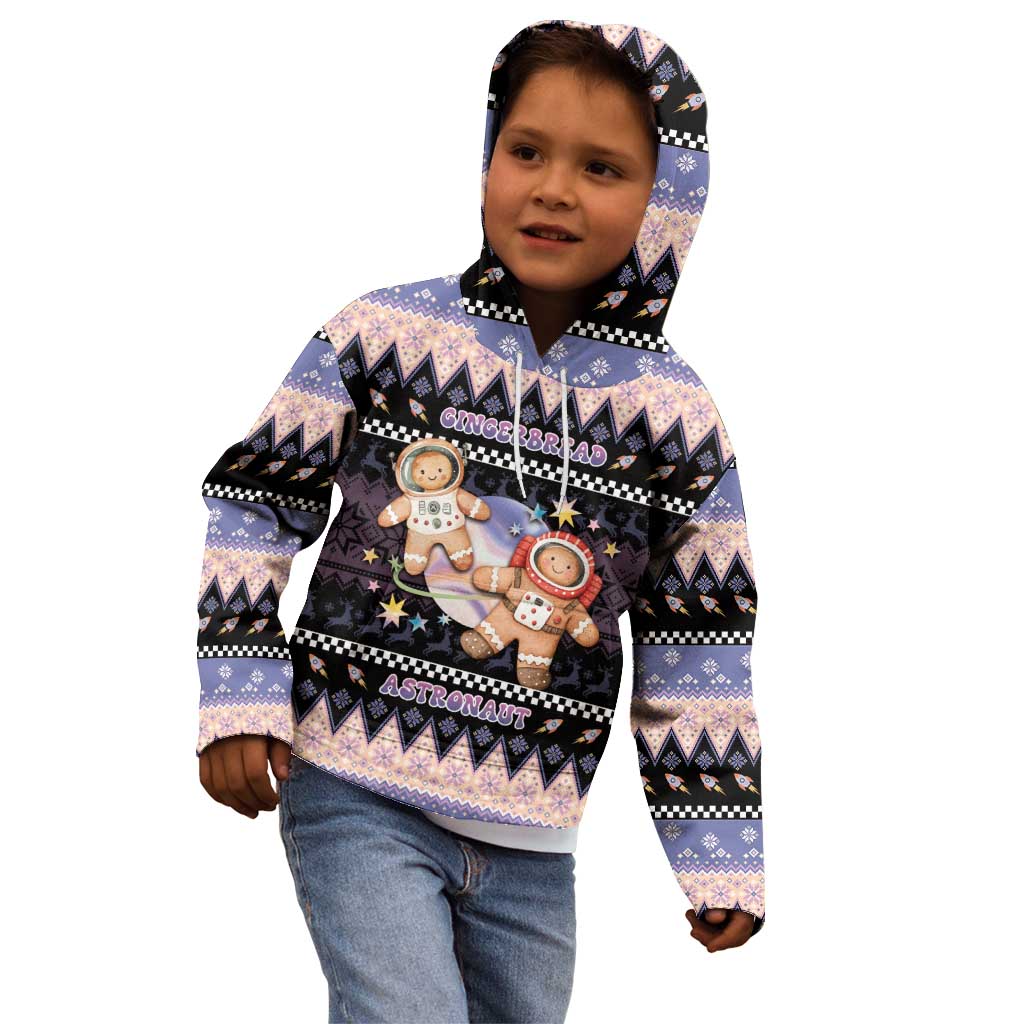 Astronaut Christmas Kid Hoodie Gingerbread In Space - Wonder Print Shop
