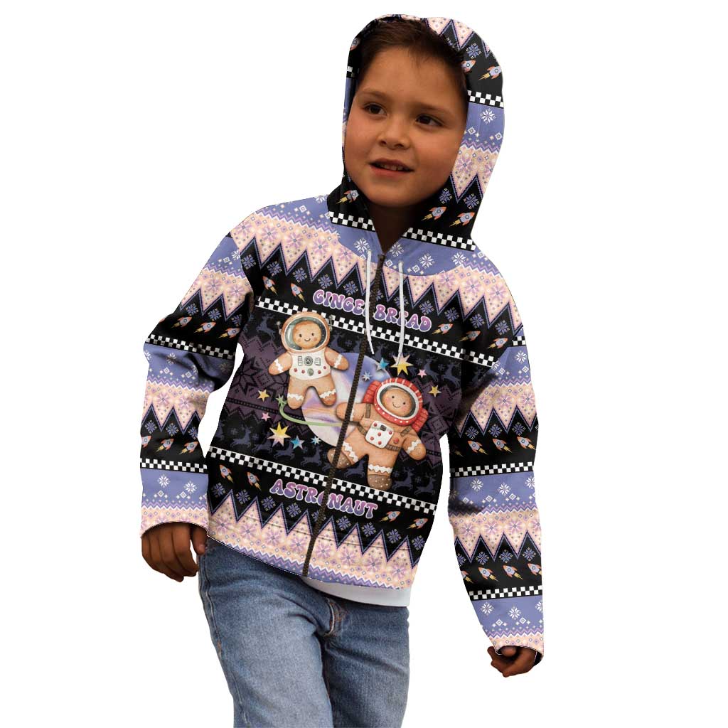 Astronaut Christmas Kid Hoodie Gingerbread In Space - Wonder Print Shop