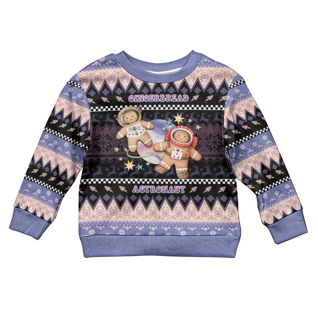 Astronaut Christmas Kid Ugly Christmas Sweater Gingerbread In Space - Wonder Print Shop
