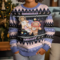 Astronaut Christmas Kid Ugly Christmas Sweater Gingerbread In Space - Wonder Print Shop