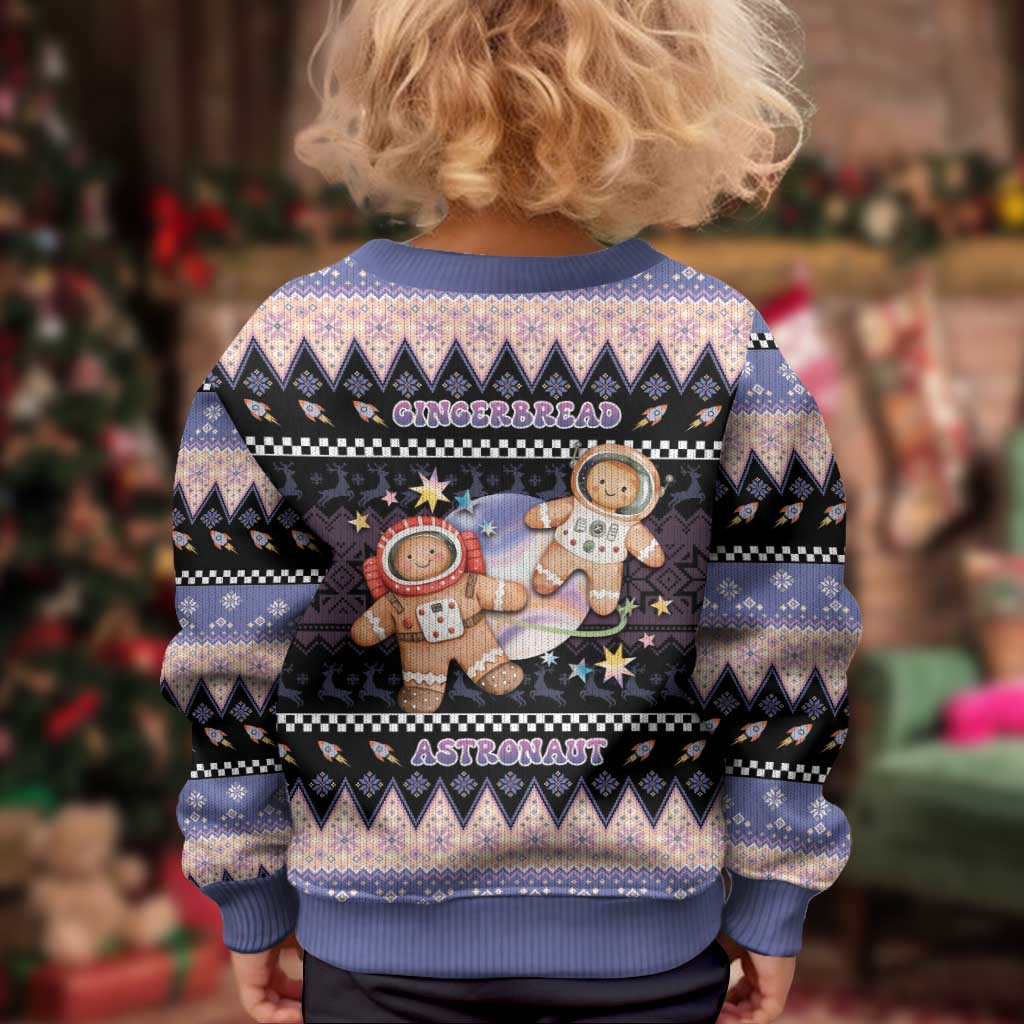 Astronaut Christmas Kid Ugly Christmas Sweater Gingerbread In Space - Wonder Print Shop