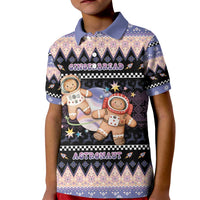 Astronaut Christmas Kid Polo Shirt Gingerbread In Space - Wonder Print Shop