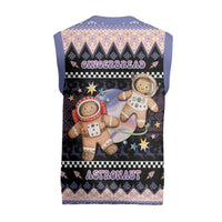 Astronaut Christmas Knitted V-Neck Vest Gingerbread In Space - Wonder Print Shop