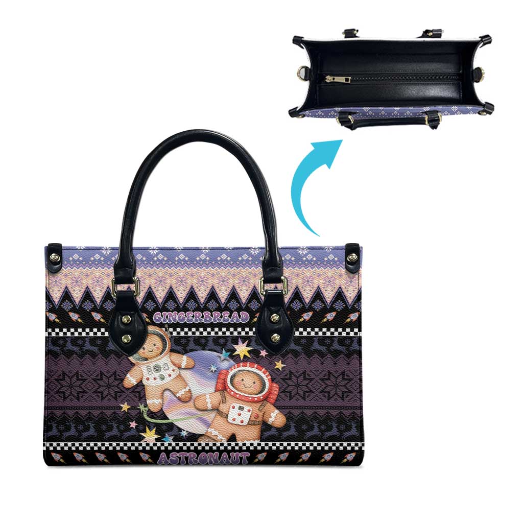 Astronaut Christmas Leather Bag Gingerbread In Space - Wonder Print Shop