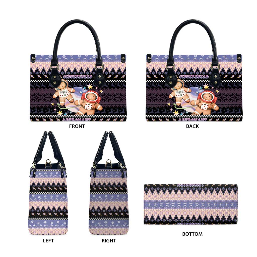 Astronaut Christmas Leather Bag Gingerbread In Space - Wonder Print Shop