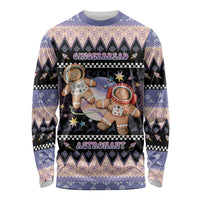 Astronaut Christmas Long Sleeve Shirt Gingerbread In Space - Wonder Print Shop