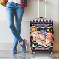 Astronaut Christmas Luggage Cover Gingerbread In Space - Wonder Print Shop