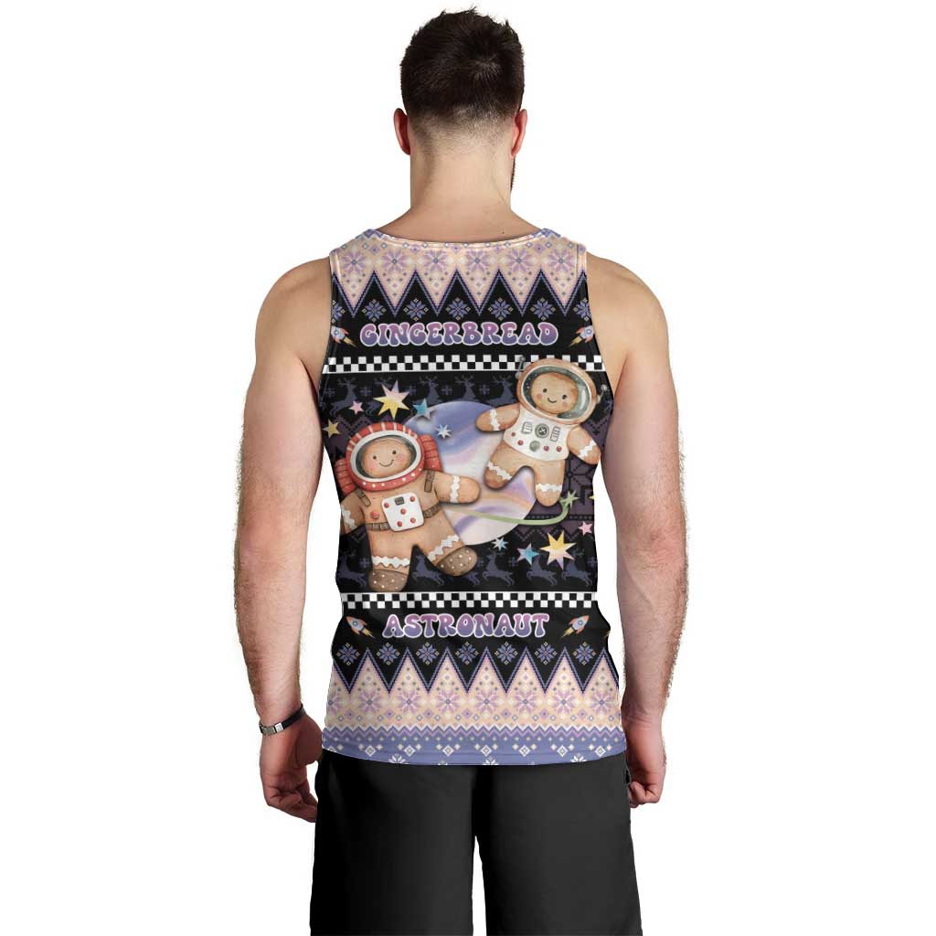Astronaut Christmas Men Tank Top Gingerbread In Space - Wonder Print Shop