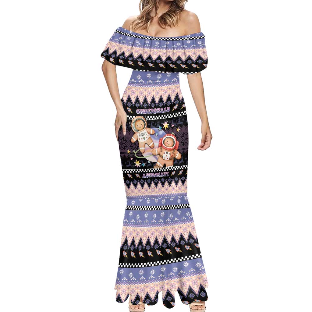 Astronaut Christmas Mermaid Dress Gingerbread In Space - Wonder Print Shop