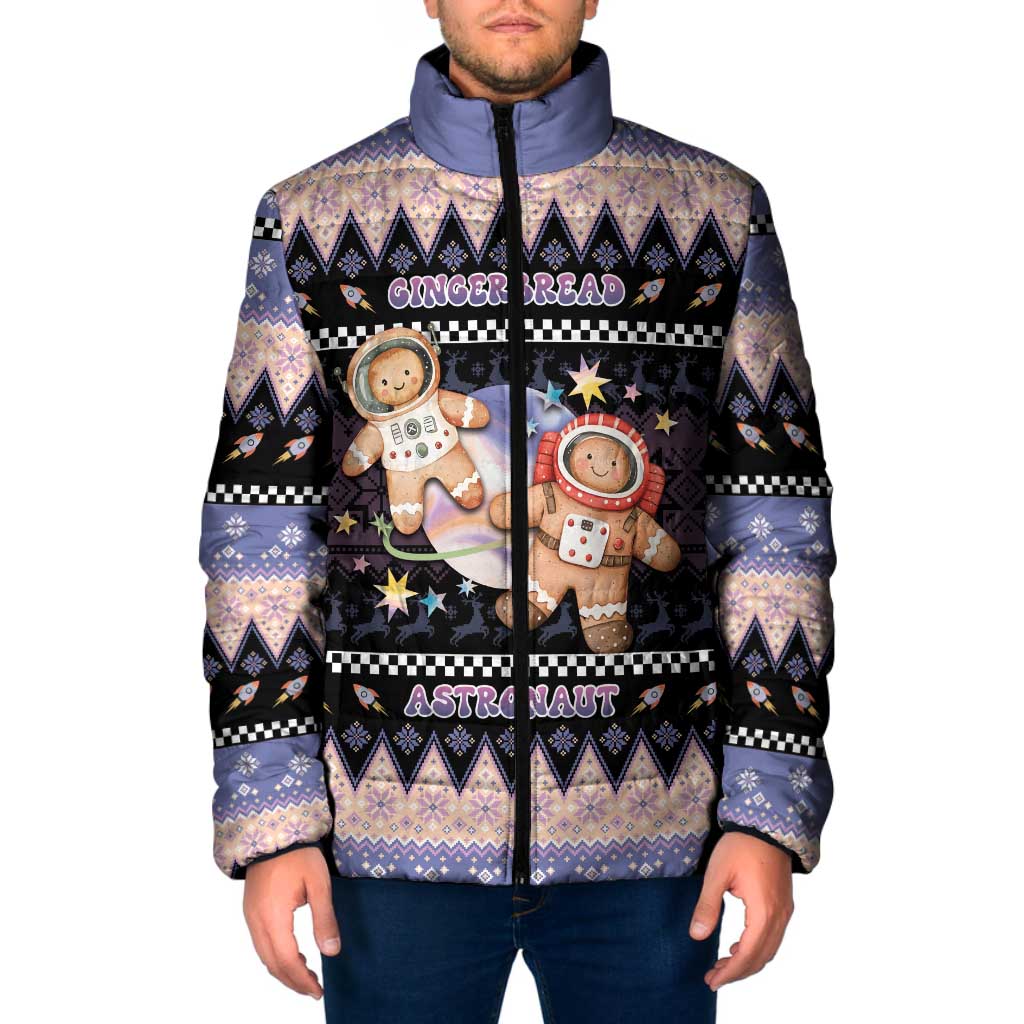 Astronaut Christmas Padded Jacket Gingerbread In Space - Wonder Print Shop