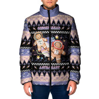 Astronaut Christmas Padded Jacket Gingerbread In Space - Wonder Print Shop
