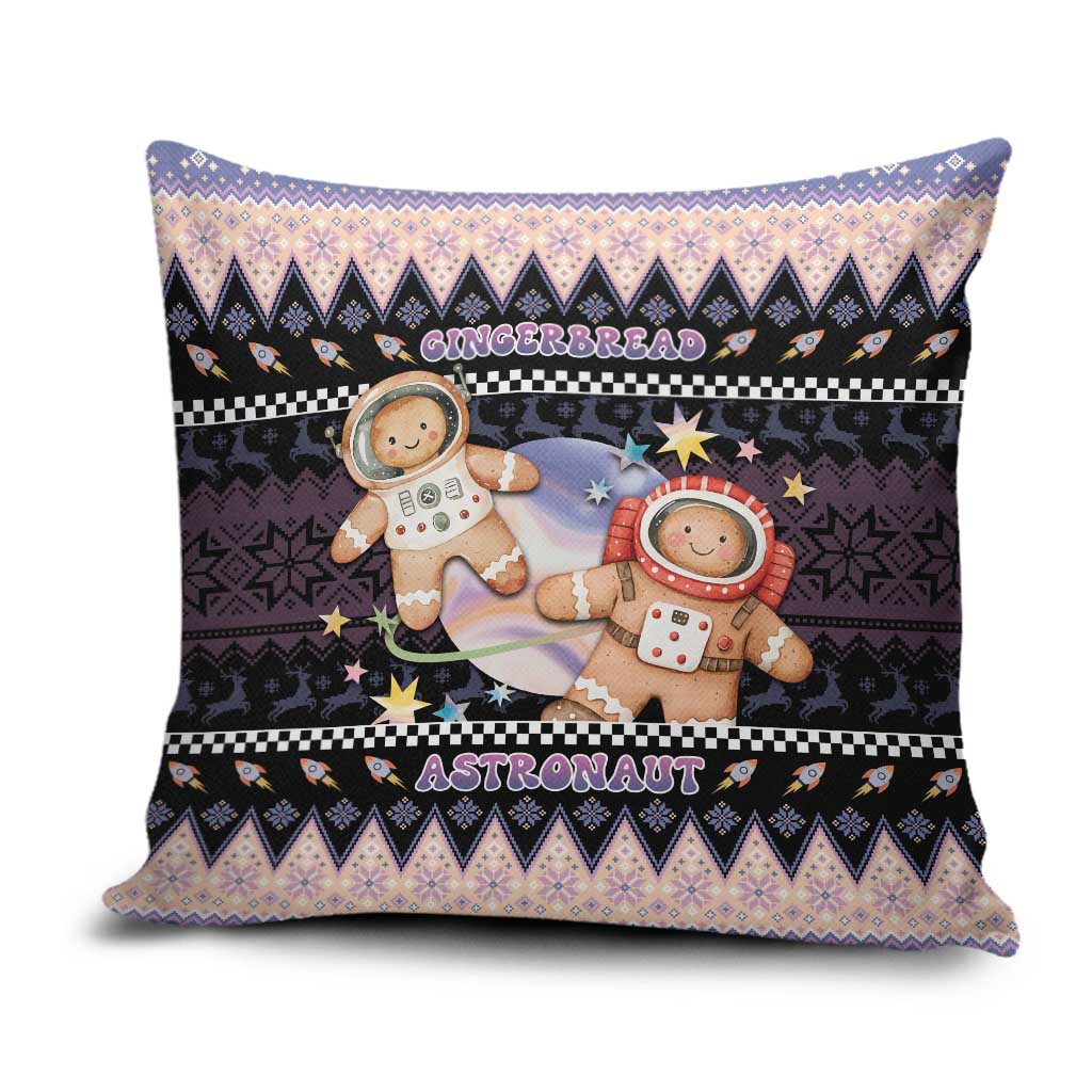 Astronaut Christmas Pillow Cover Gingerbread In Space - Wonder Print Shop