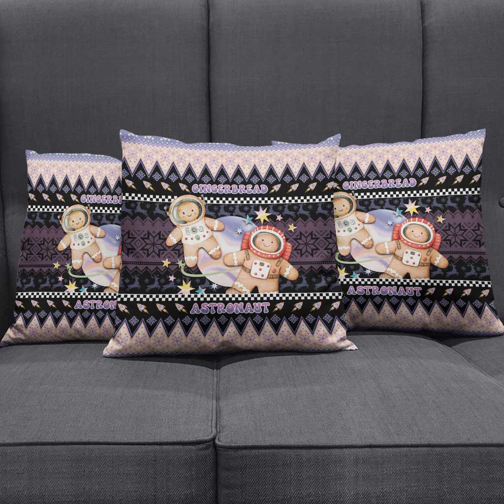 Astronaut Christmas Pillow Cover Gingerbread In Space - Wonder Print Shop