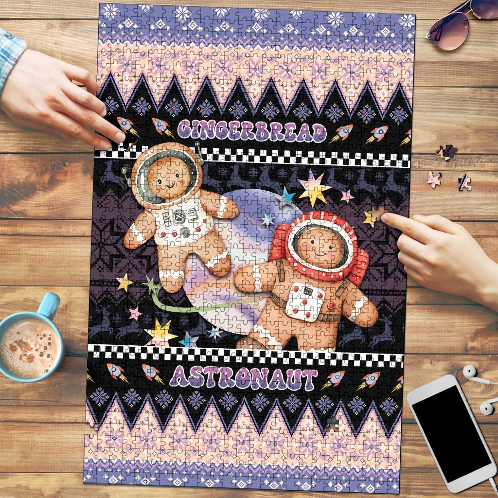 Astronaut Christmas Puzzle Gingerbread In Space - Wonder Print Shop