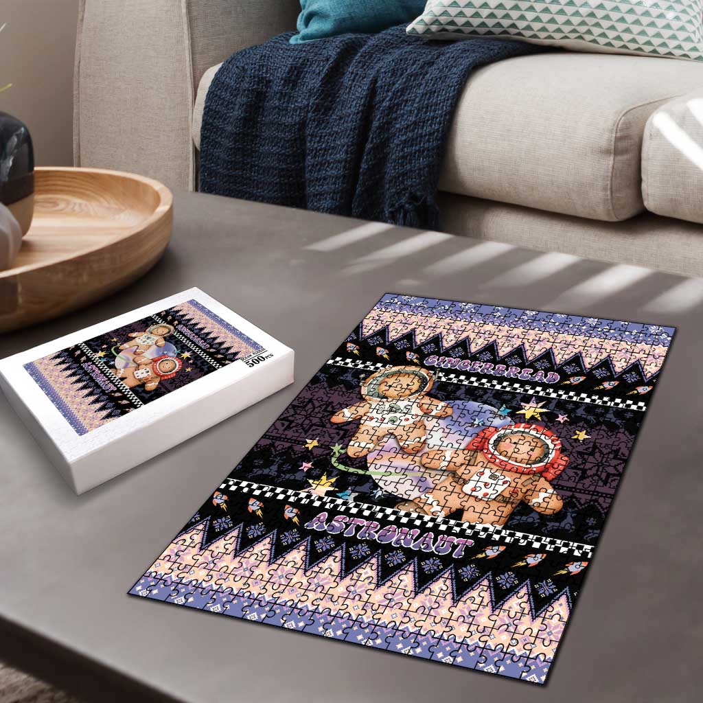 Astronaut Christmas Puzzle Gingerbread In Space - Wonder Print Shop