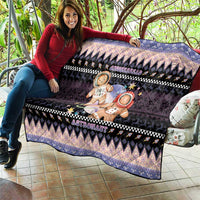 Astronaut Christmas Quilt Gingerbread In Space - Wonder Print Shop