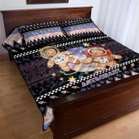 Astronaut Christmas Quilt Bed Set Gingerbread In Space - Wonder Print Shop