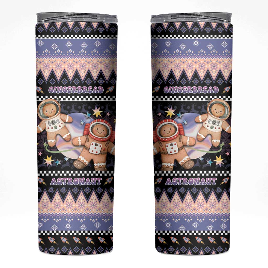 Astronaut Christmas Skinny Tumbler Gingerbread In Space - Wonder Print Shop