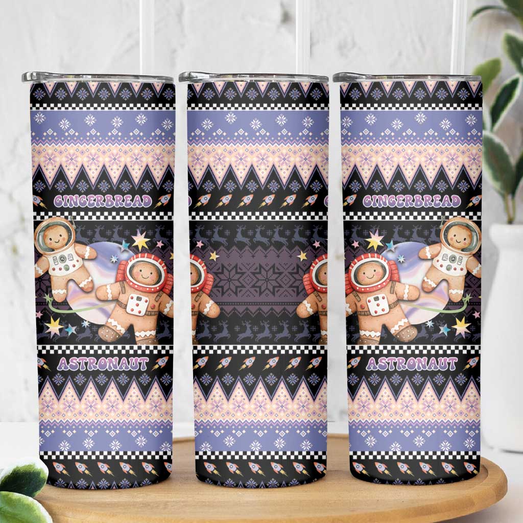 Astronaut Christmas Skinny Tumbler Gingerbread In Space - Wonder Print Shop