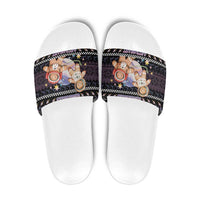 Astronaut Christmas Slide Sandals Gingerbread In Space - Wonder Print Shop