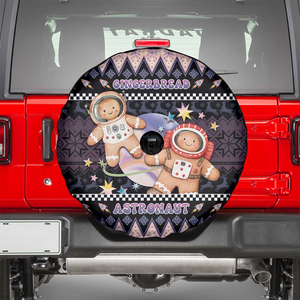 Astronaut Christmas Spare Tire Cover Gingerbread In Space - Wonder Print Shop