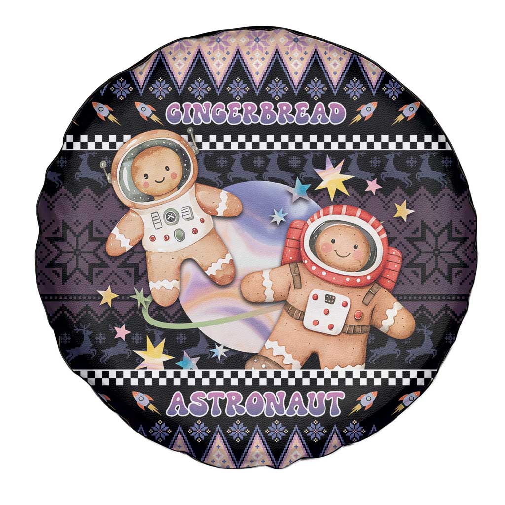 Astronaut Christmas Spare Tire Cover Gingerbread In Space - Wonder Print Shop