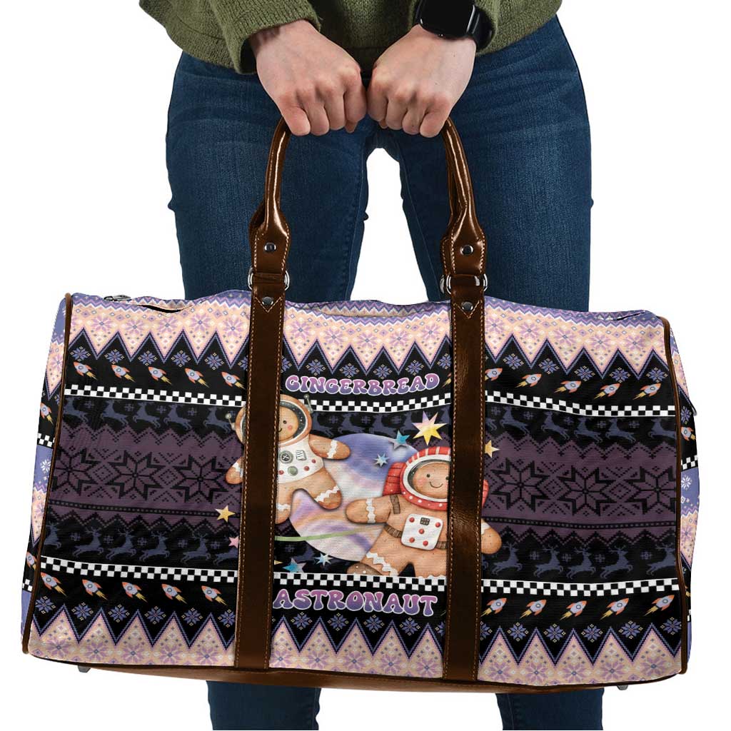 Astronaut Christmas Travel Bag Gingerbread In Space - Wonder Print Shop
